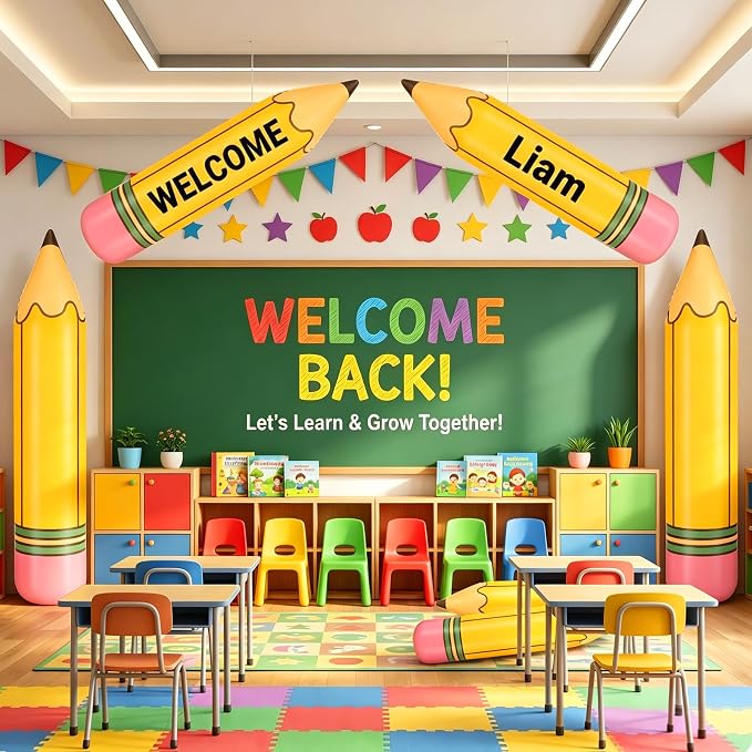 GLEAVI 12 Pcs Inflatable Pencil Balloon Set - Image 6