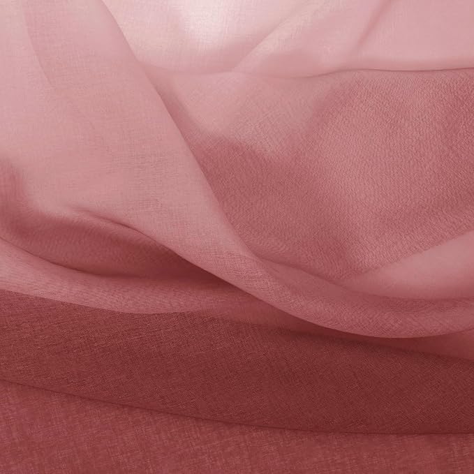 DWCN Ombre Faux Linen Sheer Curtains - Image 6