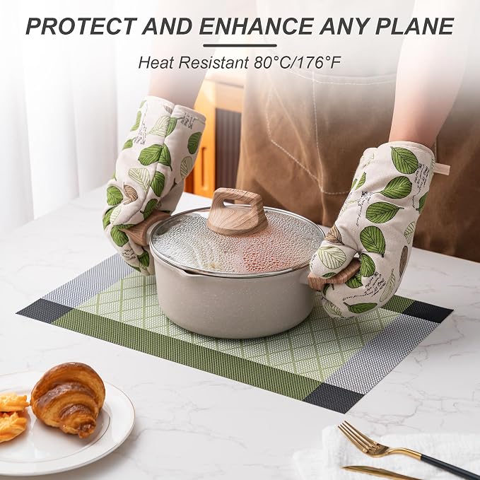 Placemats Set of 4 Washable Indoor | Outdoor Vinyl Place Mats - Image 4
