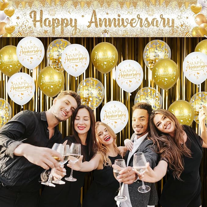 Happy Anniversary Decorations Banner - Image 5