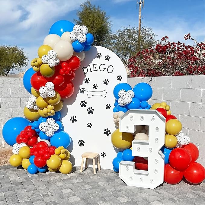 Dog Paw Print Balloons, Cute Puppy Pet Theme Birthday Latex Balloons - Image 4