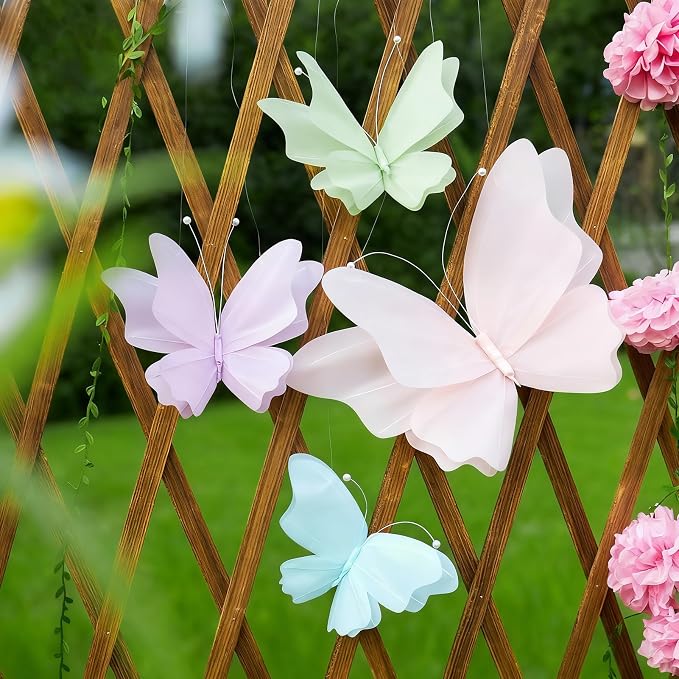SUNBEAUTY Butterfly Party Decorations, 3D Butterflies, Water Proof Wedding Decor - Image 6