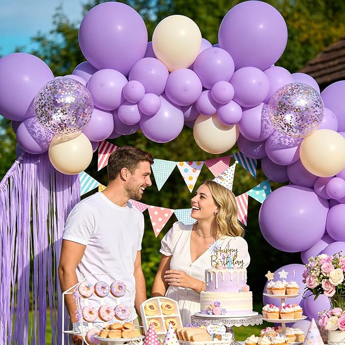 110pcs Pastel Purple Balloon 12 Inch, Pastel Purple Latex Balloons - Image 4