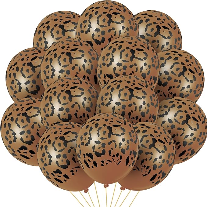 Gejoy 36 Pcs Cheetah Balloons Leopard Print Balloons 12 Inch Spots Latex by Unknown