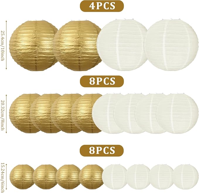 20Pcs Paper Lanterns Decorative - Image 3