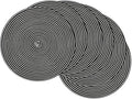 SHACOS 15 inch Round Braided Placemats Set of 6 Non Slip Washable Fabric by SHACOS