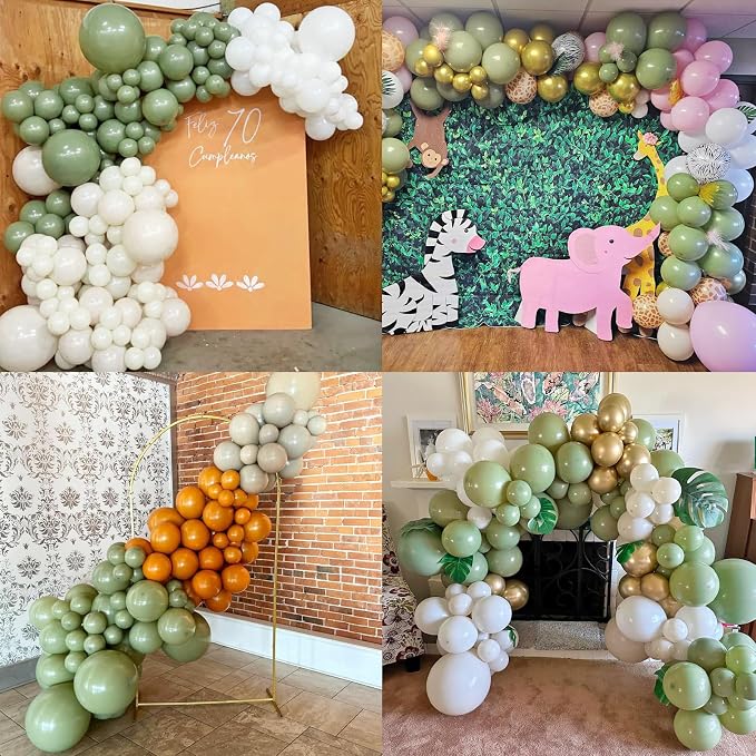 114pcs Sage Green Balloons Different Sizes, 18 12 10 5 inch Olive Balloons | - Image 7
