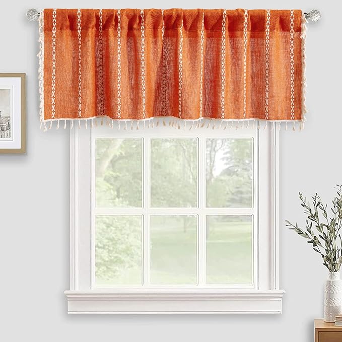 RoomTalks Rustic Farmhouse Kitchen Valances by RoomTalks