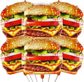 6PCS Hamburger Foil Balloons 24", Hamburger Mylar Party Decorations Set | by D-Fokes
