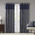 Madison Park Aubrey 2 Panel Curtain Faux Silk Paisley Jacquard, Rod Pocket by MADISONPARK