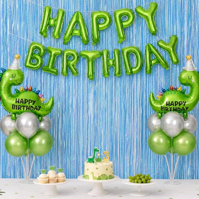 Cute Green Dinosaur Birthday Party Decorations, Dino Theme Party Balloon Kit - Image 4