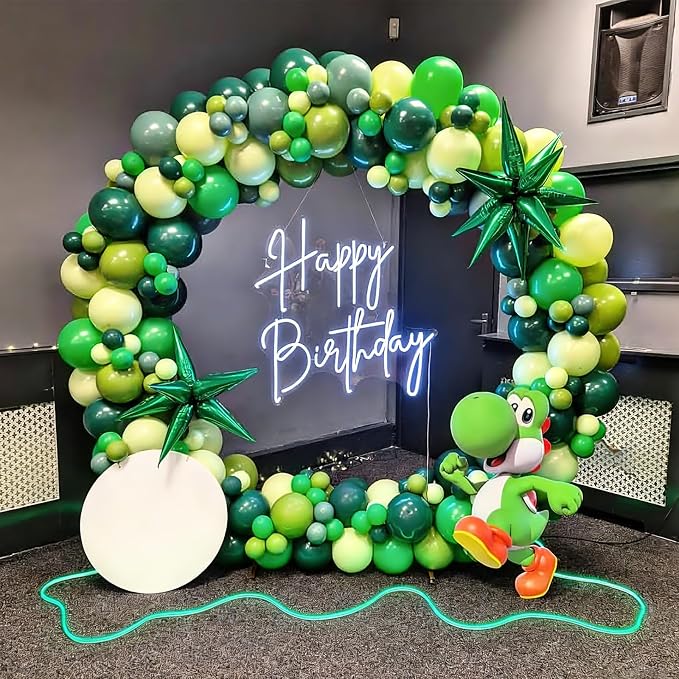 Lukiituke Green Balloons, Graduation, St. Patrick's Day, Jungle Forest - Image 5