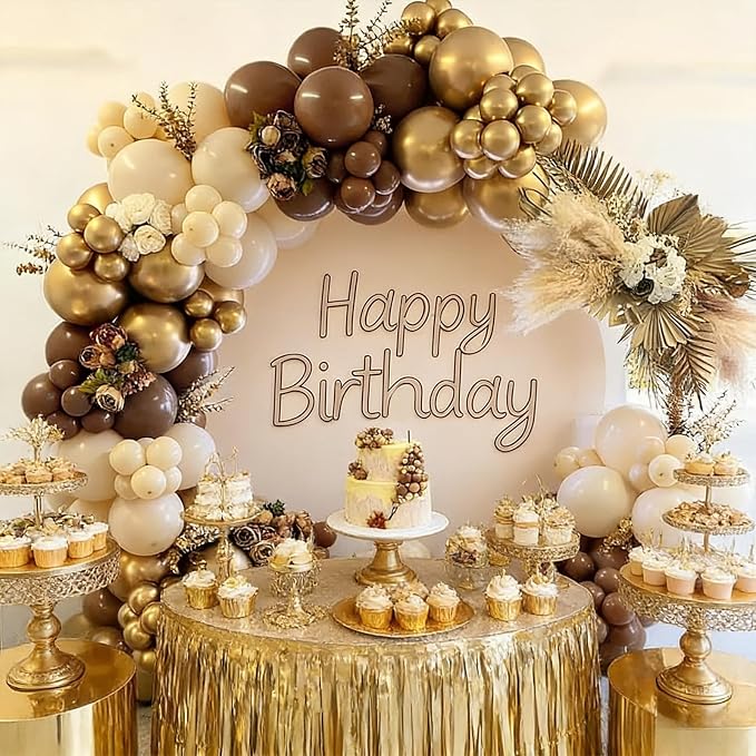100pcs 5 Inch Small Dark Brown Balloons, 5” Mini Coffee Tan Latex Balloons Arch - Image 5