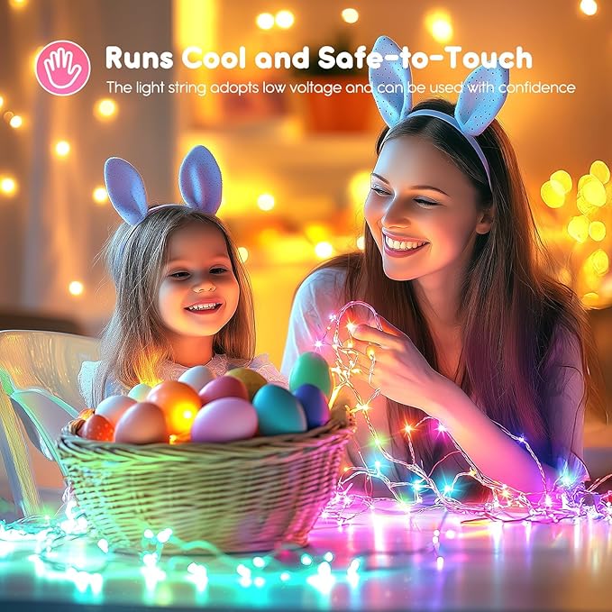 Brightown 12 Pack Easter Day Pastel LED Fairy Lights Battery Operated - Image 3