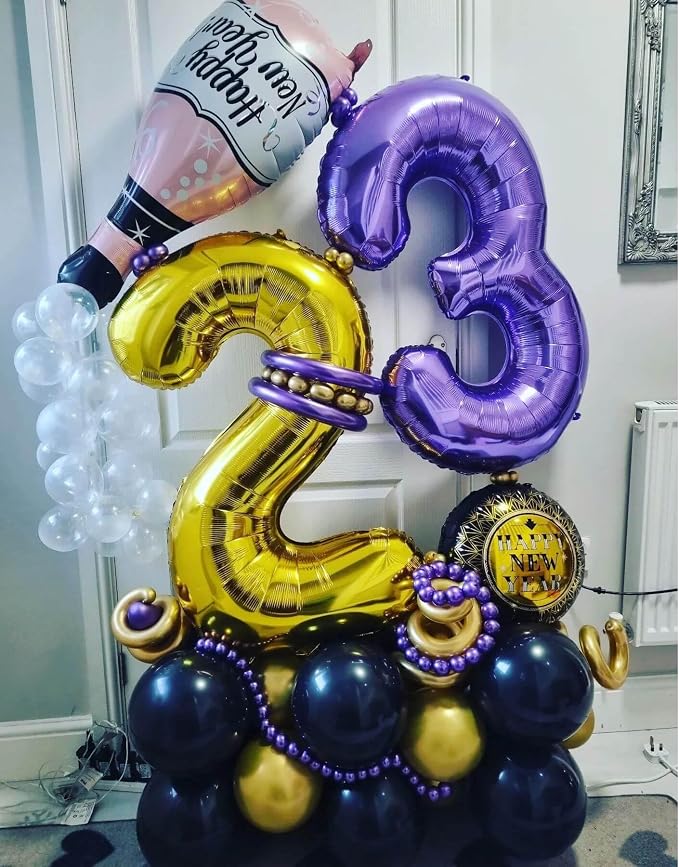 Number 23 Purple Balloons 40 Inch Giant Purple 23 Balloons 32 Number Balloons - Image 3
