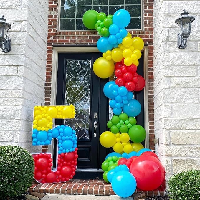 Red Yellow Blue Green Balloons Arch Kit - Image 7