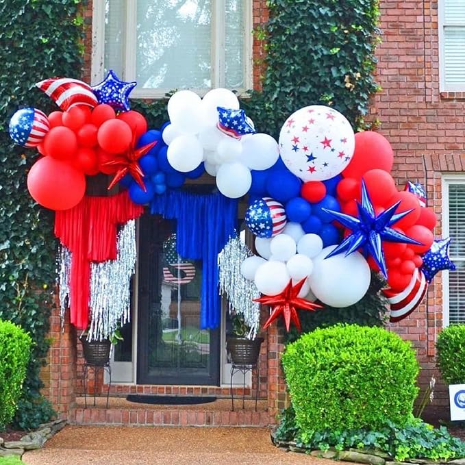 YMSZ Red and Blue Balloon Garland Arch Kit, Graduation, Independence Day - Image 6