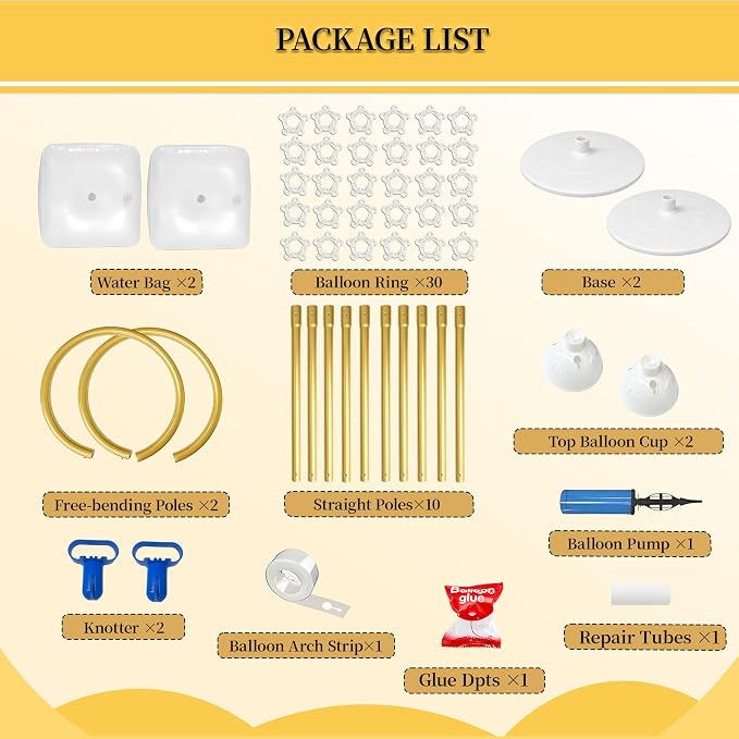 Balloon Arch Kit, Adjustable 8.2FT & 6FT Half Balloon Arch Stand | Free Bending - Image 3