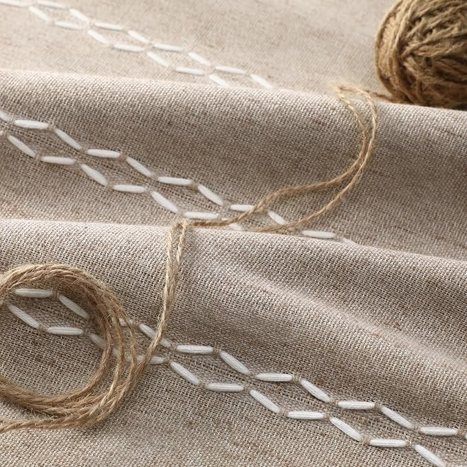 Khaki Brown Boho Blackout Curtains 63 Inch 2 Panels - Image 6
