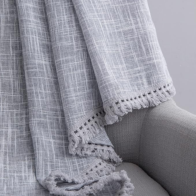Beda Home Tassel Linen Textured Swag Curtain Valance - Image 4