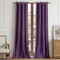 BULBUL Velvet Violet Purple Blackout Curtains 102 inch Long by ModernShinyVelvetCurtains