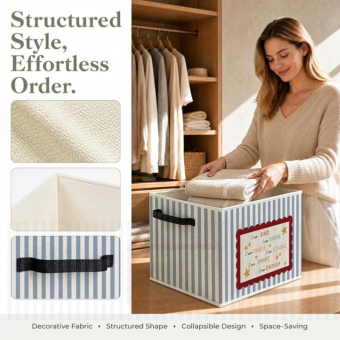 Inspirational Kids Nursery Foldable Storage Bins Box - Image 2