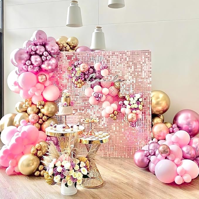 PartyWoo Light Pink Balloon Arch Kit 142pcs Baby Pink Balloons | Pastel Pale - Image 5