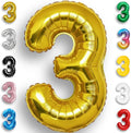 Gold Number Balloon 3 Mylar Foil Balloons 32 inch by Unknown