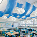 VioraWhite 13 Pcs Blue Sky White Cloud Ceiling Decor Include 12 x 2 ft by VioraWhite