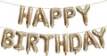 16In Happy Birthday Letters Balloons Banner | Light gold Happy Birthday Mylar by Exquisitehighqualitypartydecorationstomeetyoureveryneed%EF%BC%81