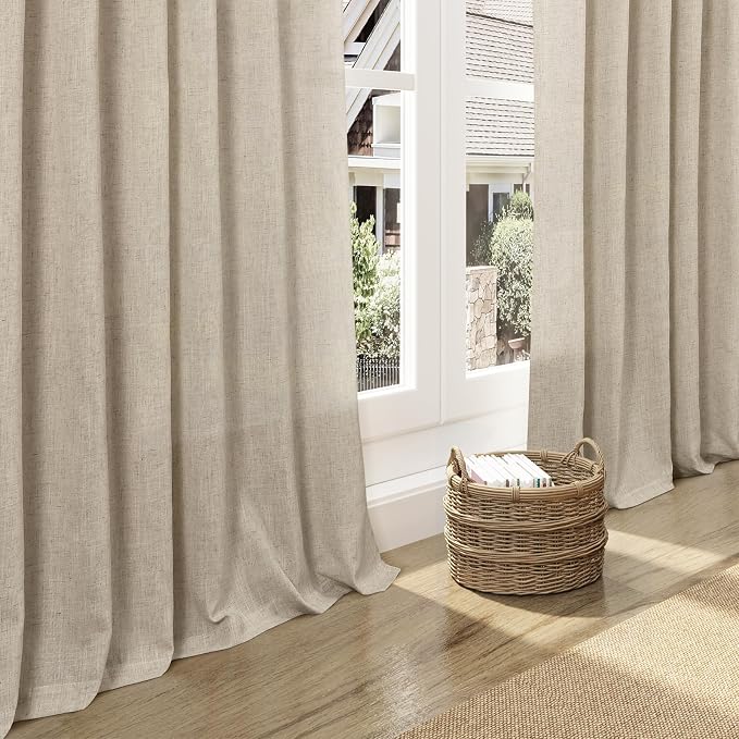 Taupe Burlywood Linen 144 Inch Curtains - Image 5