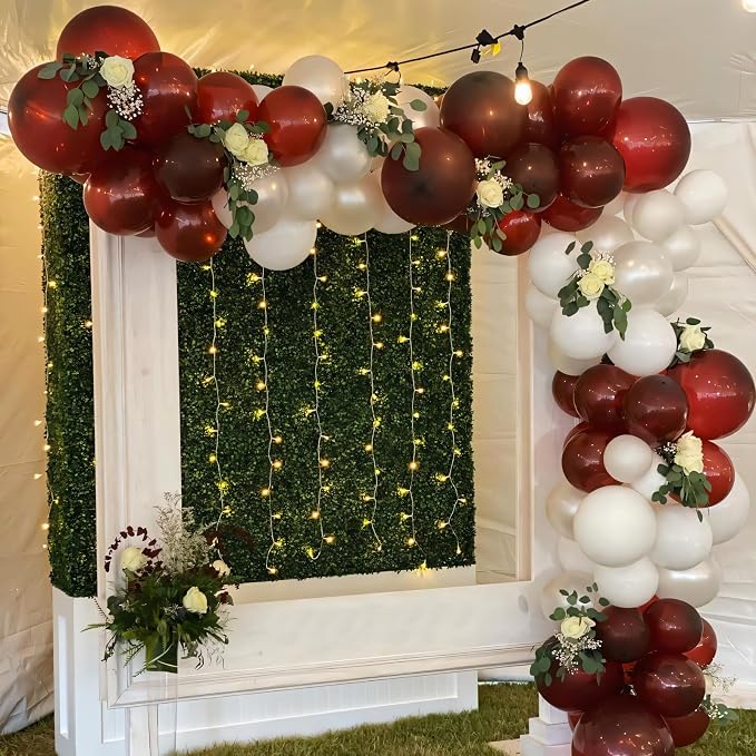 110pcs Dark Red Balloons 12 Inch Latex Balloon - Image 4