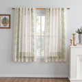 MYSKY HOME Boho Floral Curtains 63 inch Linen Blend by MYSKYHOME