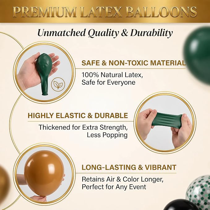 Hiins Green Brown Balloon Stand Kit - Image 7