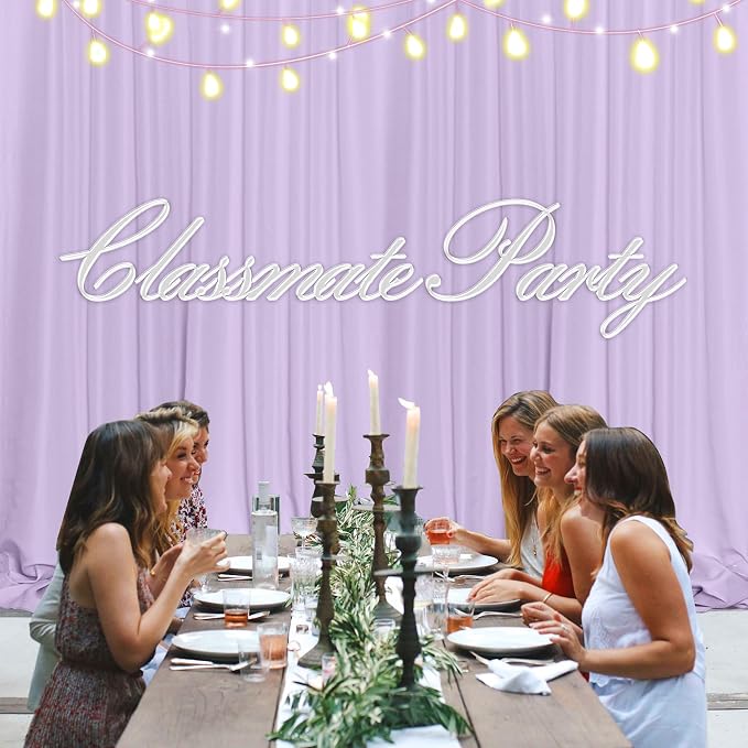 10ft x 8ft Purple Backdrop Valentine's Day Birthday Backdrop Curtains Wedding - Image 4