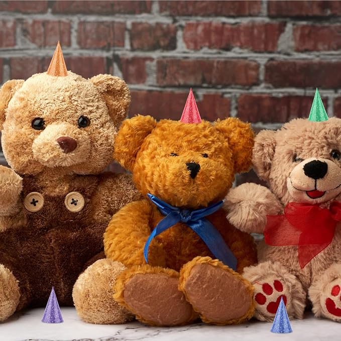 10 Pcs Mini Birthday Hats for Stuffed Animals Paper Cone Tiny Party Hats for - Image 9