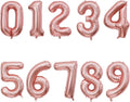2 Set 20 Pcs Number Balloons 16 Inch Rose Gold 0-9 Number Mylar Foil Balloons by Unknown