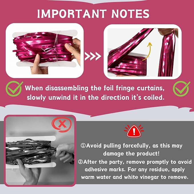 Matte Raspberry Burgundy Fringe Backdrop 4 Pack, 3.3 x 6.6 ft | Soft matte - Image 5