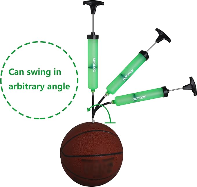 SKOLOO 10" Portable Hand Air Ball Pump Inflator Kit - Image 2