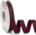 Ribbli Double Faced Burgundy Satin Ribbon, 1/2” x Continuous 25 Yards, Use by Ribbli