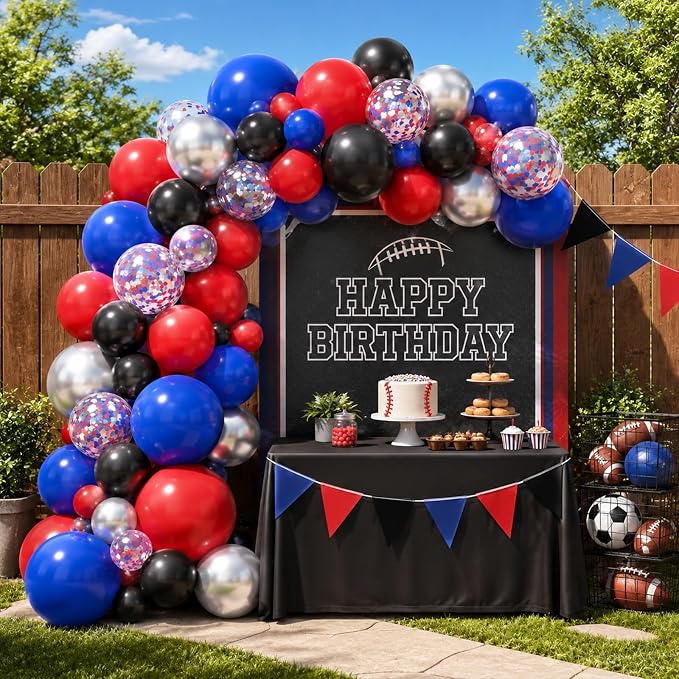 Red Blue Black Balloons - Image 9