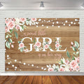 7x5 ft Rustic Wood Baby Shower Backdrop A Sweet Little Girl is on Her Way Baby by AVEZANO