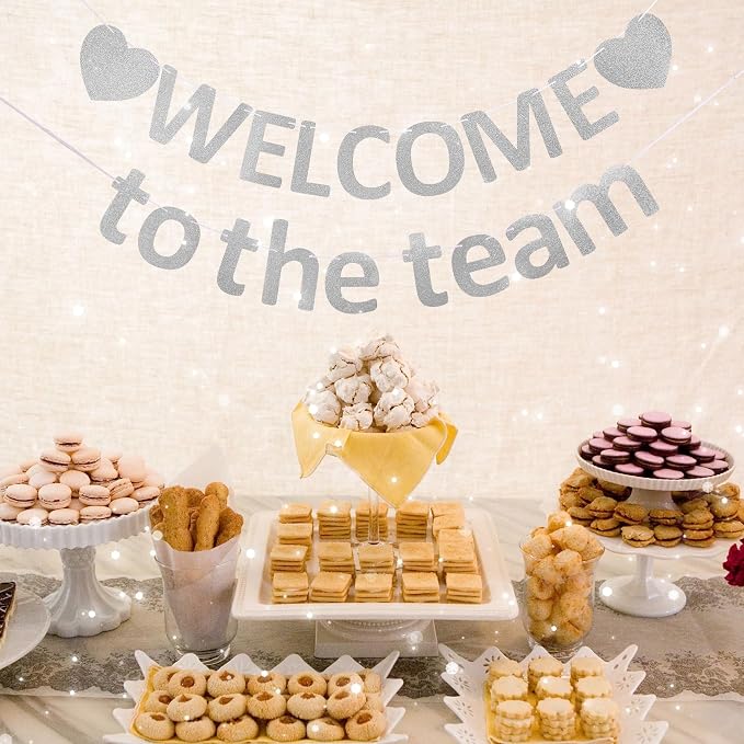 Pre-Strung Glitter Welcome to the Team Banner Welcome Banner Welcome Decorations - Image 4