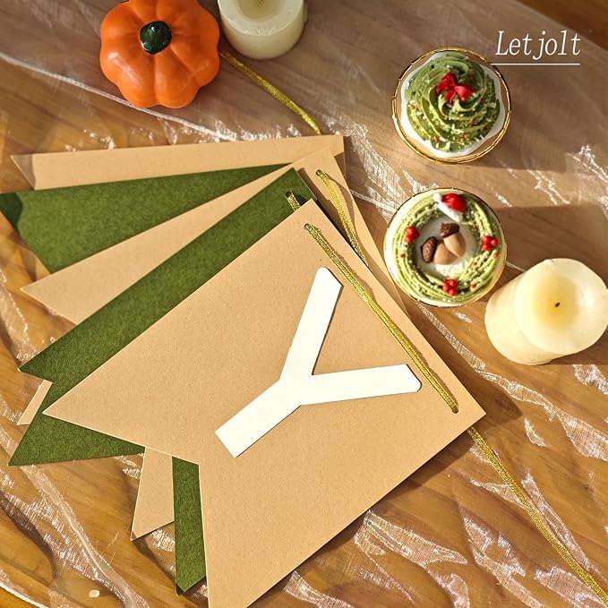 Letjolt Brown Green Happy Birthday Banner Tropical Theme 13pcs | Party Supplies - Image 7