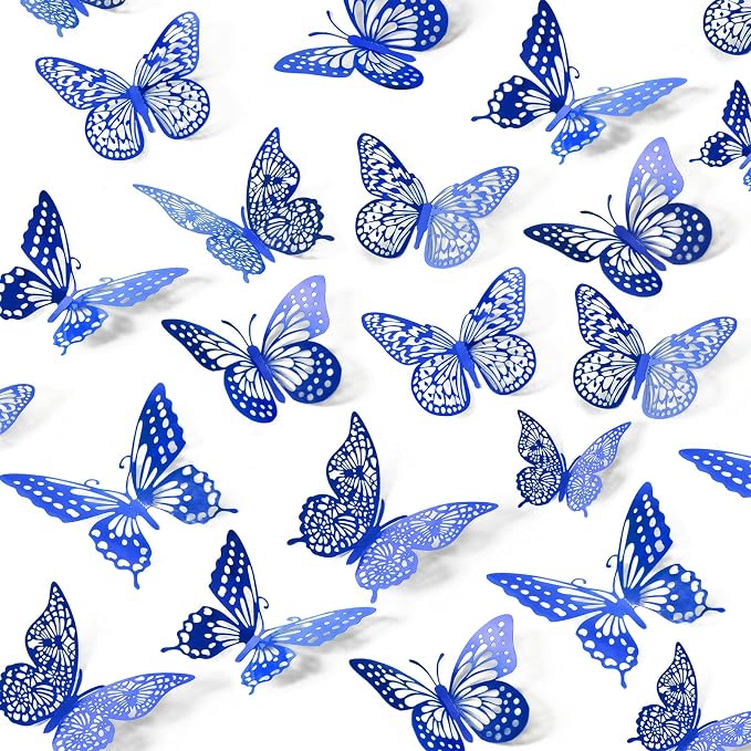 SAOROPEB Butterfly Wall Stickers, Metallic Paper, Art Deco Decor by SAOROPEB