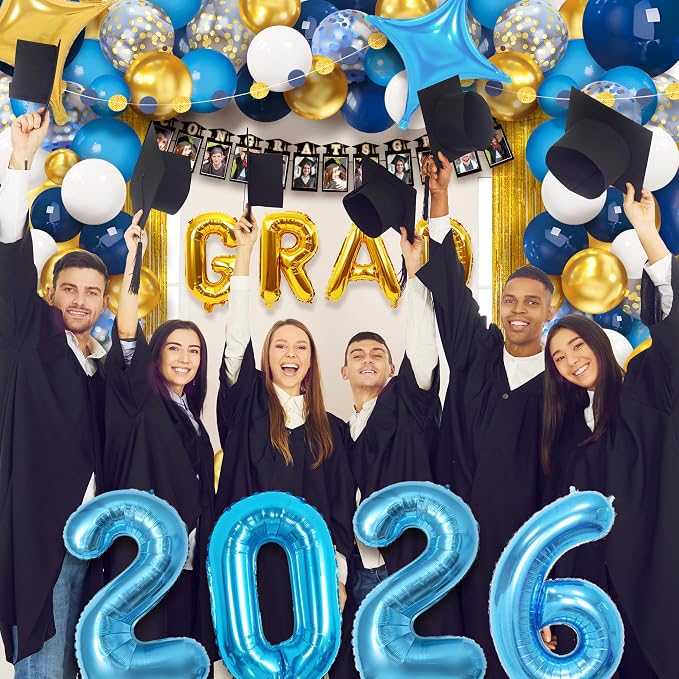 Party Spot！2026 Blue and Gold Graduation Party Decorations - Image 9