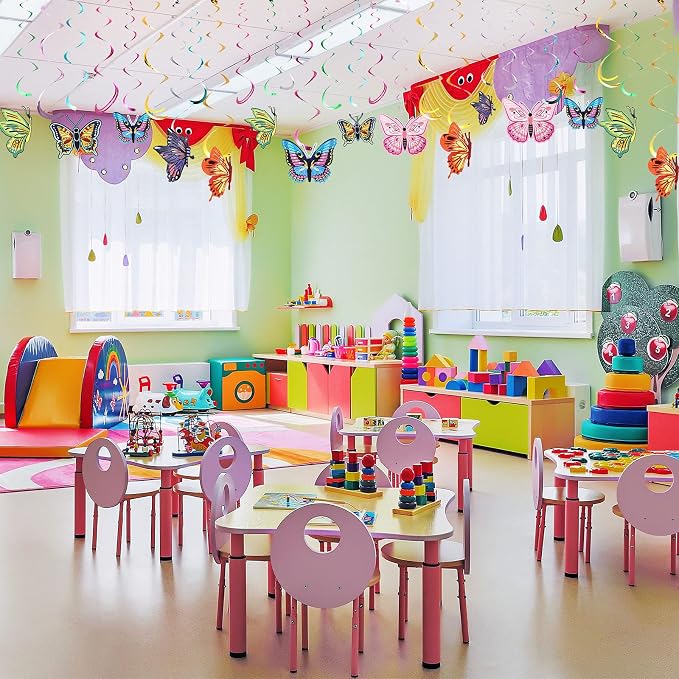 36 Pcs Summer Butterfly Party Decoration Hanging Ceiling Swirl Streamer Large - Image 4