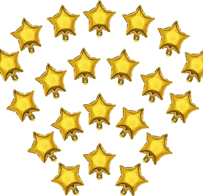 5 Inch Gold Star Shape Foil Balloons by MEPDNGN