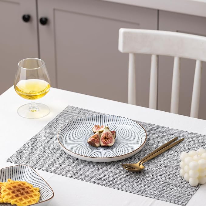 LEXMORE Placemats Set of 8 Vinyl/Plastic Woven Place Mats - Image 7