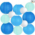 Blue Paper Lanterns, baby showers, bridal showers, graduation and coastal theme by Peywot